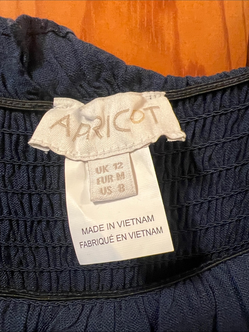 APRICOT Navy Maxi Dress with Cream Lace Trim - Picture 2 of 3